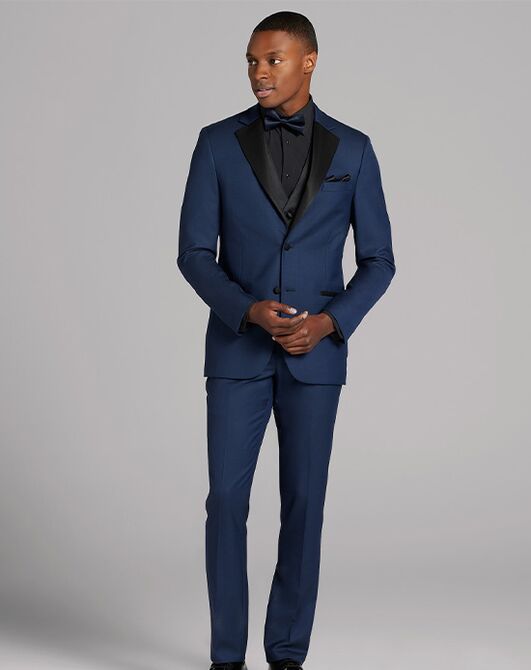 MEN'S WEARHOUSE BLACK by Vera Wang Midnight Tux Wedding Tuxedo