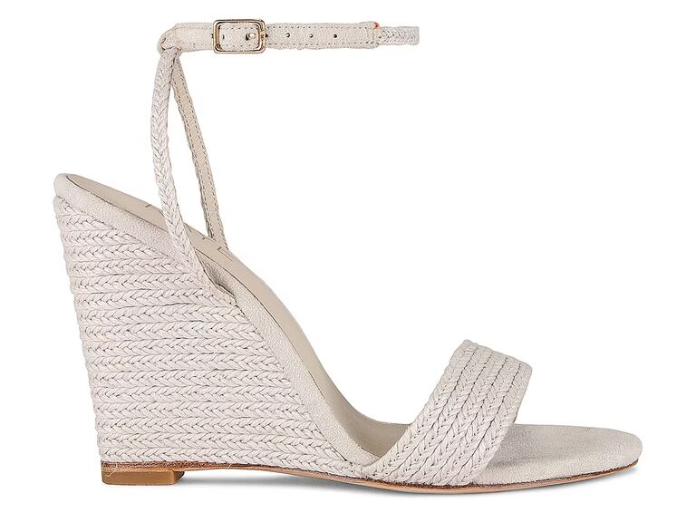 25 Trendy Wedding Wedges | Nude, Bridal White & More