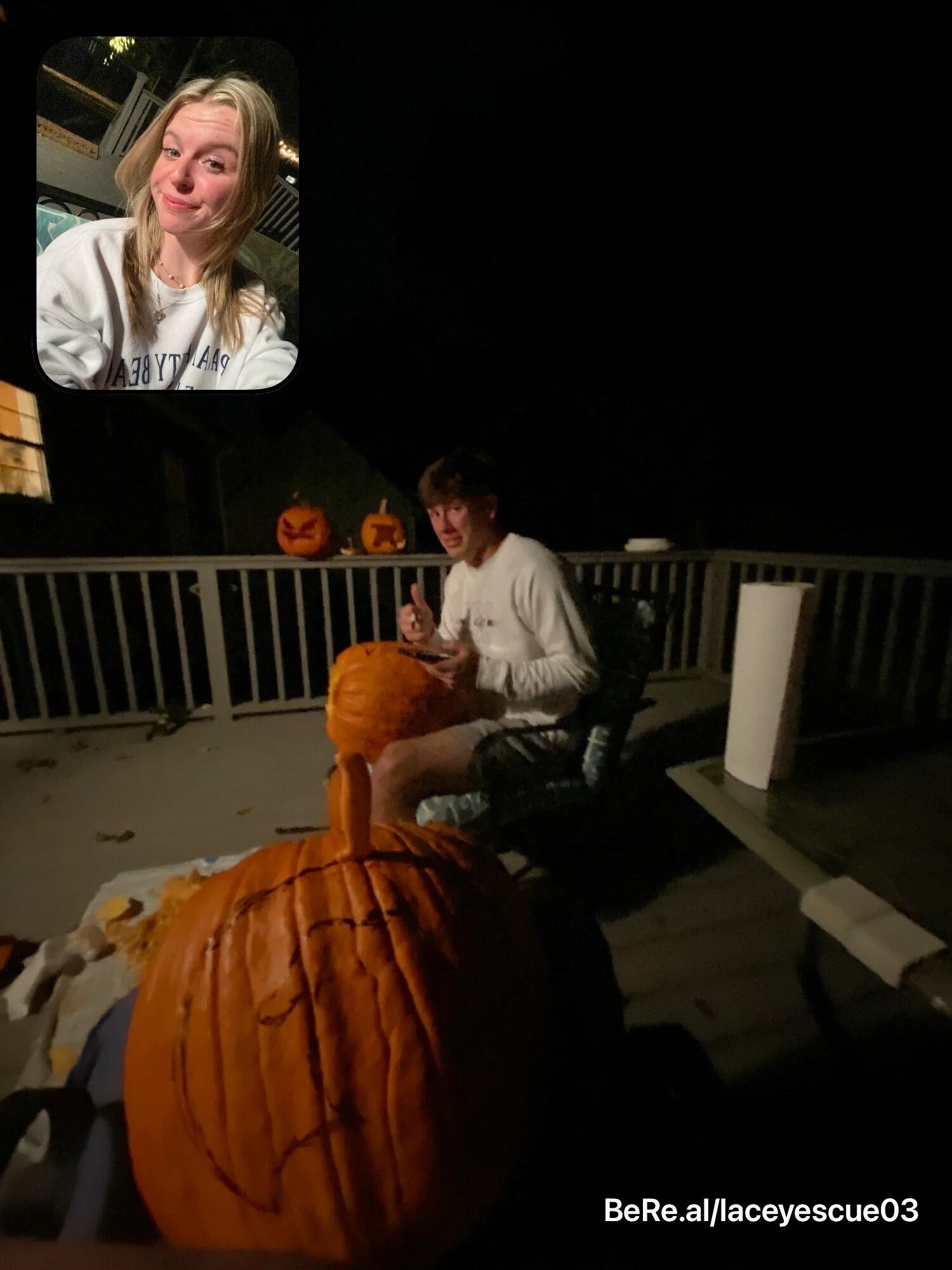 Carved pumpkins!