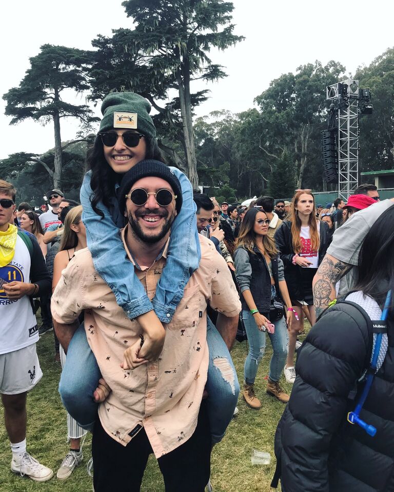 Nate and Aimee's first Outside Lands (easy enough when you live a block away from Golden Gate)
