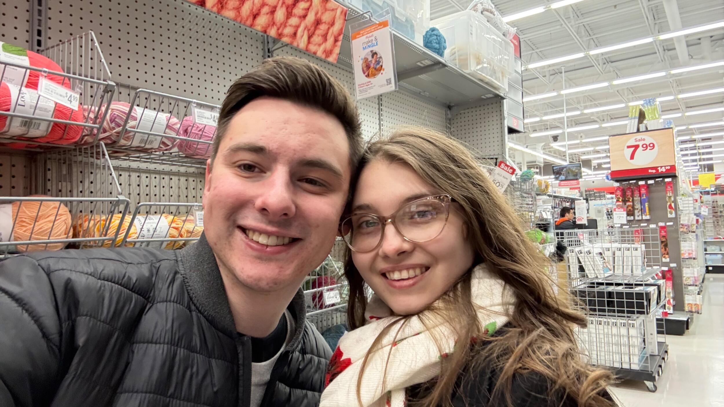 Gotta be careful with Sarah in a craft store...