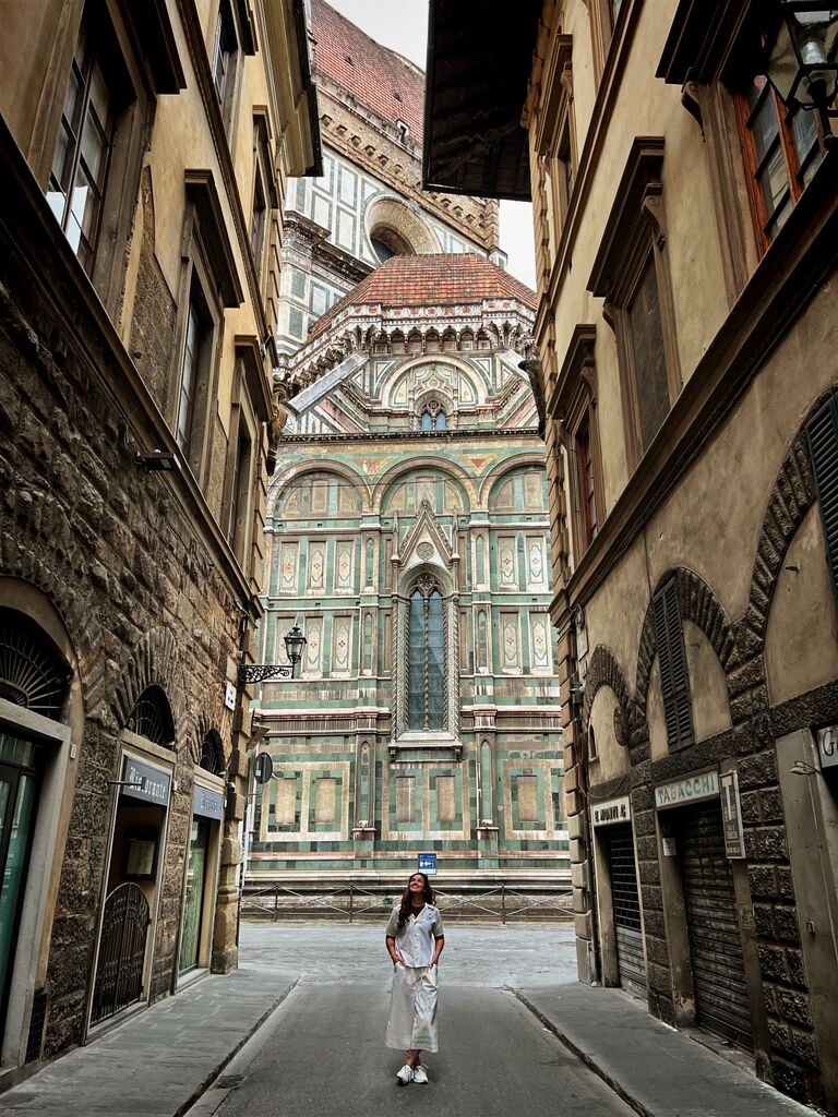 After Ireland, Julie and Jeremy headed to Italy for a ten day journey across Julie's ancestral land.  They visited Naples, Florence, and Rome; but it was in Florence when Jeremy proposed.

They had wanted to take pictures around Florence, particularly the Duomo, without thousands of other people spoiling their photos.  So they rose at 5 am and had a fun photoshoot around the Cathedral. It was during this time, when they had all the beauty of Florence to themselves, that Jeremy went down on one knee and asked Julie to marry him.  And after months of anticipation, Julie's only utterance through tearful happiness was "are you serious?"  Jeremy is still not sure he ever heard a yes, but he was certain the sentiment was unmistakably felt.