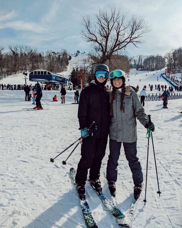 Collin took Chloe to the slopes for the first time.