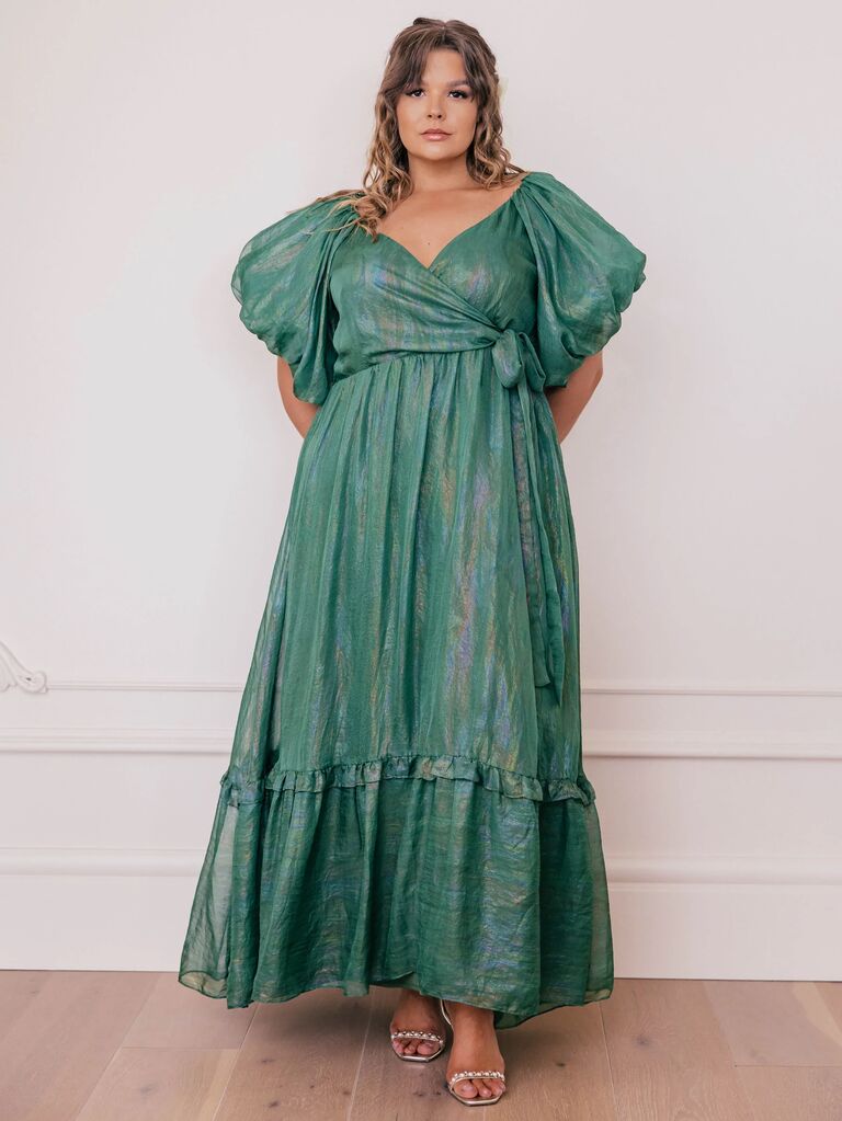 JessaKae whimsical Emerald jewel-tone wedding party dress