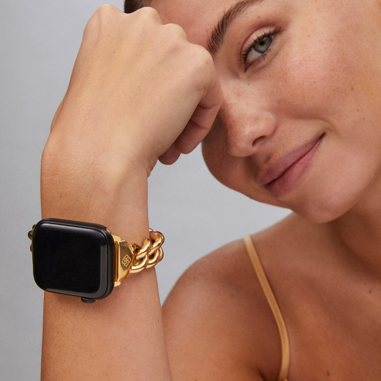 Gold chain smartwatch band 40th birthday gift for wife from Kendra Scott