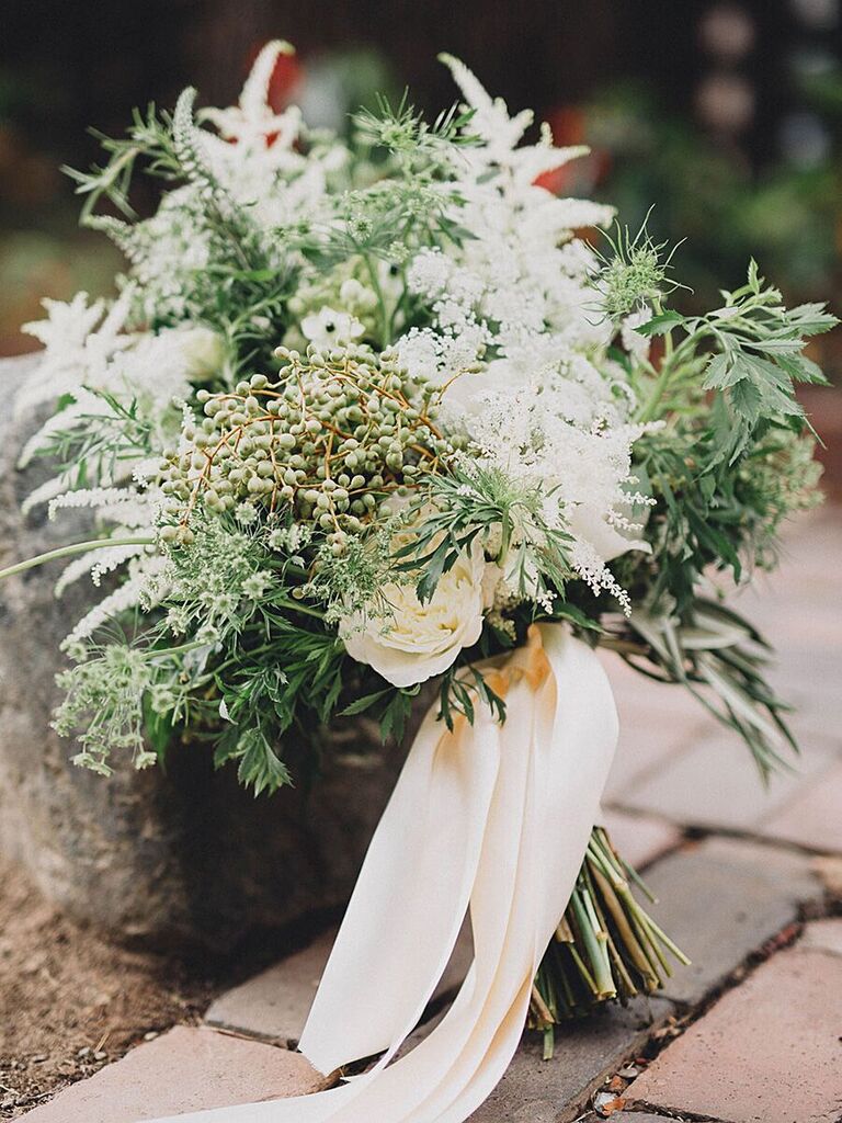 300 White Roses : Loose Wrap Bouquet