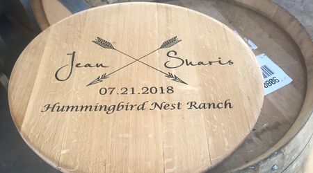 Engraved Wine Barrel Signs, Trays and Lazy Susans