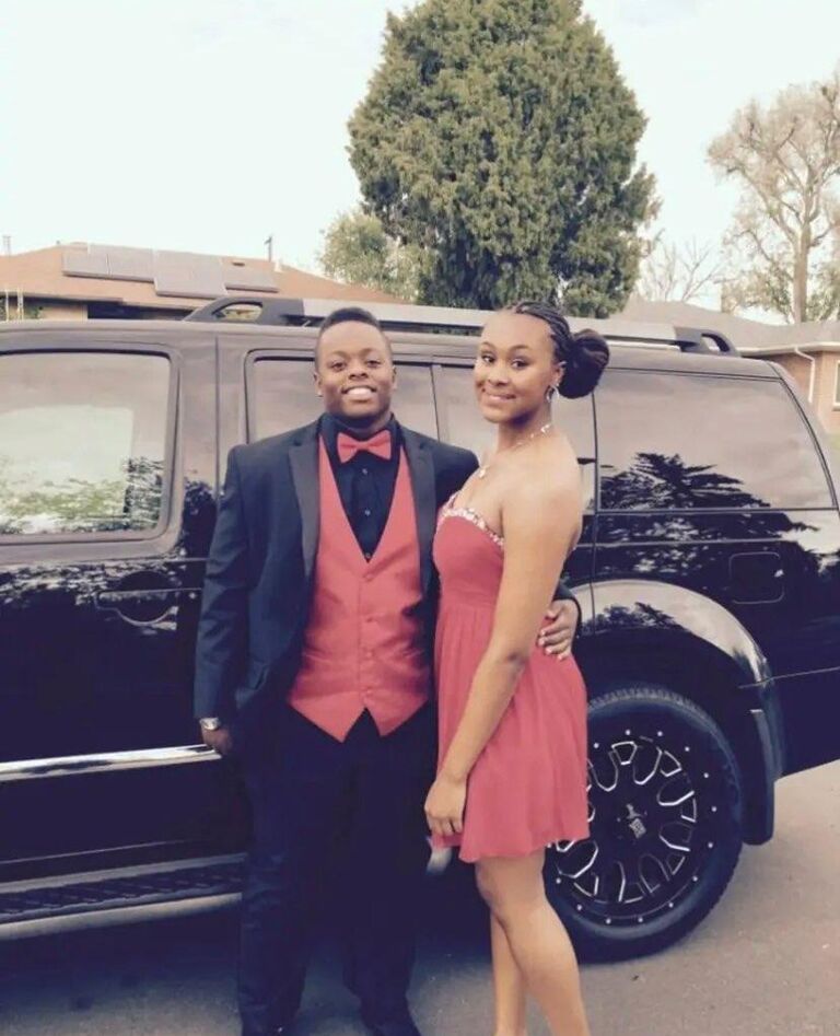 The happy couple are dressed up to attend Malik's Senior Prom. This was also the day Jasmine met both of Malik's parents. 