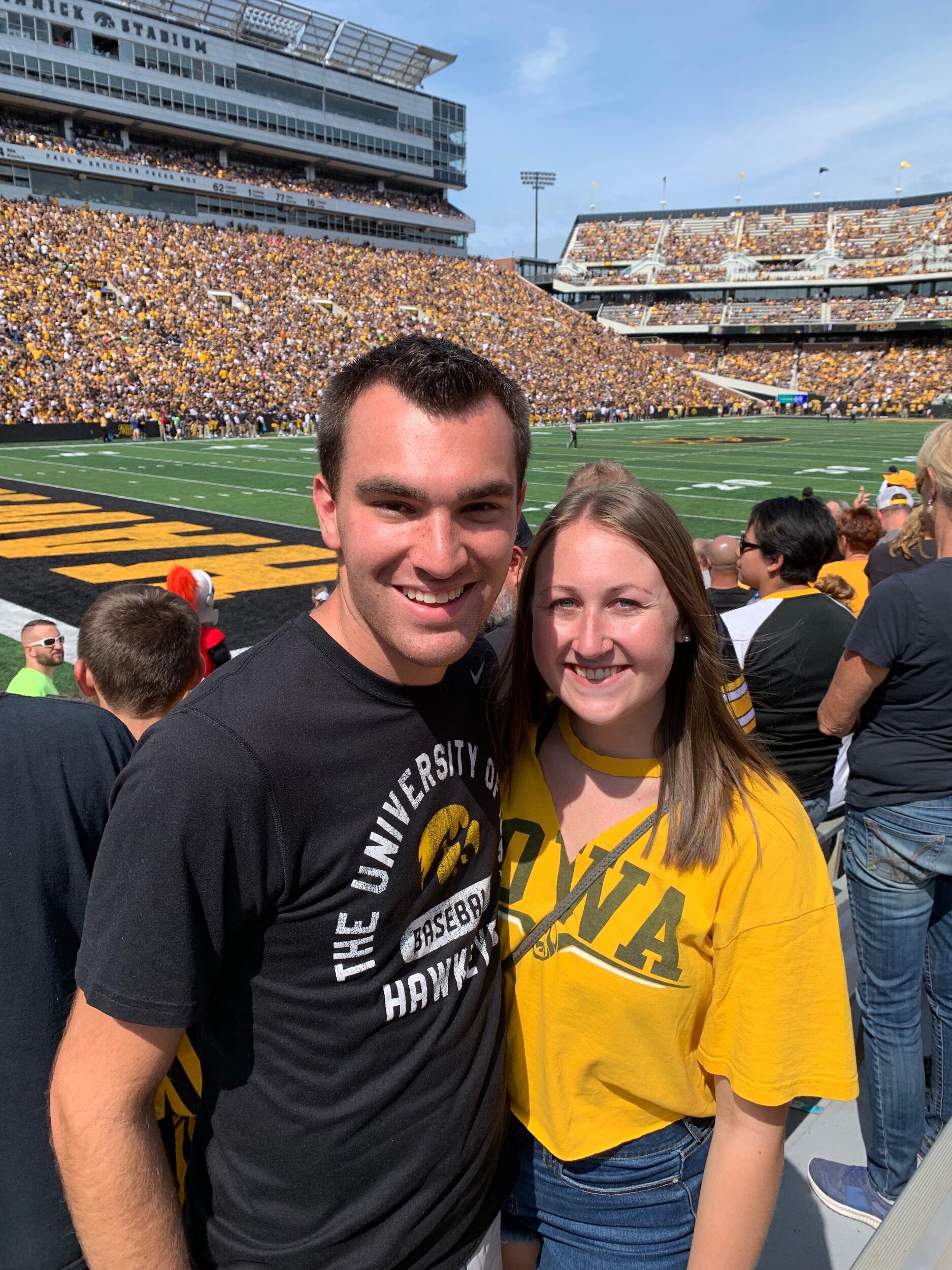 Jared took Erin to her first Iowa Football game!