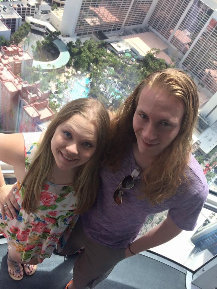 I caption this " We've only been dating for 7 months...but it's my 21st birthday and I have tickets to Las Vegas.....would you like to go?" I mean you can't say no to Vegas....

He actually said " This is going to be one for the books, people" and called me "incredible, beautiful, intelligent girlfriend"