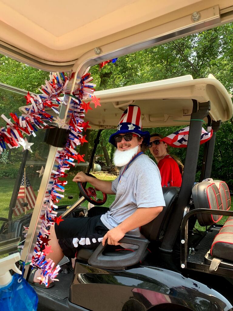 Annual golf cart parade in Millelacs!