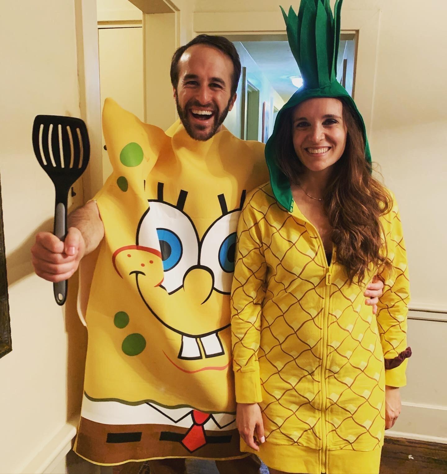 Our Second Halloween and Couple's Costume (Spongebob and the Pineapple where he lives)