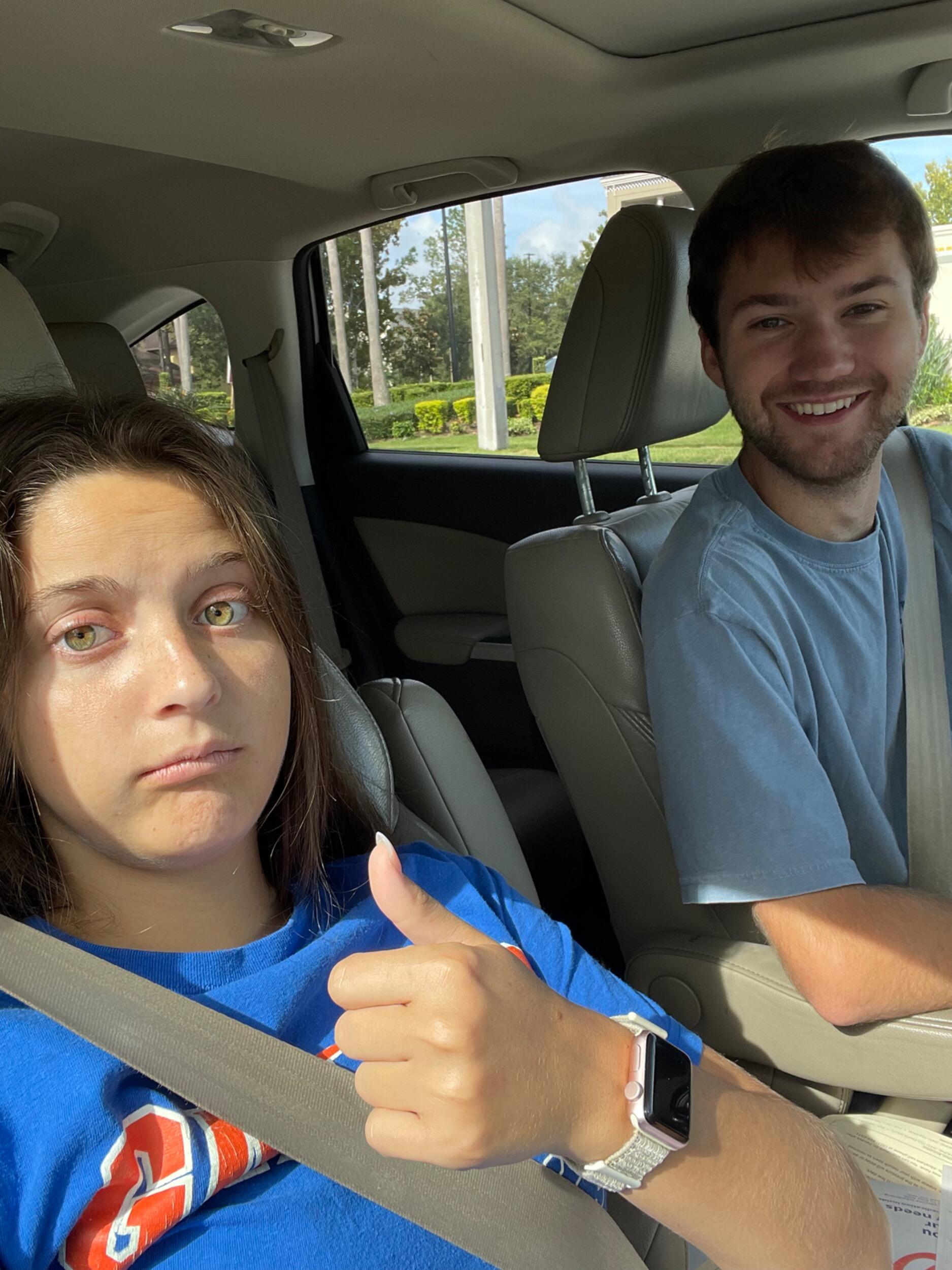 Daniel decided to fly to Bradenton to take care of Reagan post wisdom teeth surgery. He's a keeper!