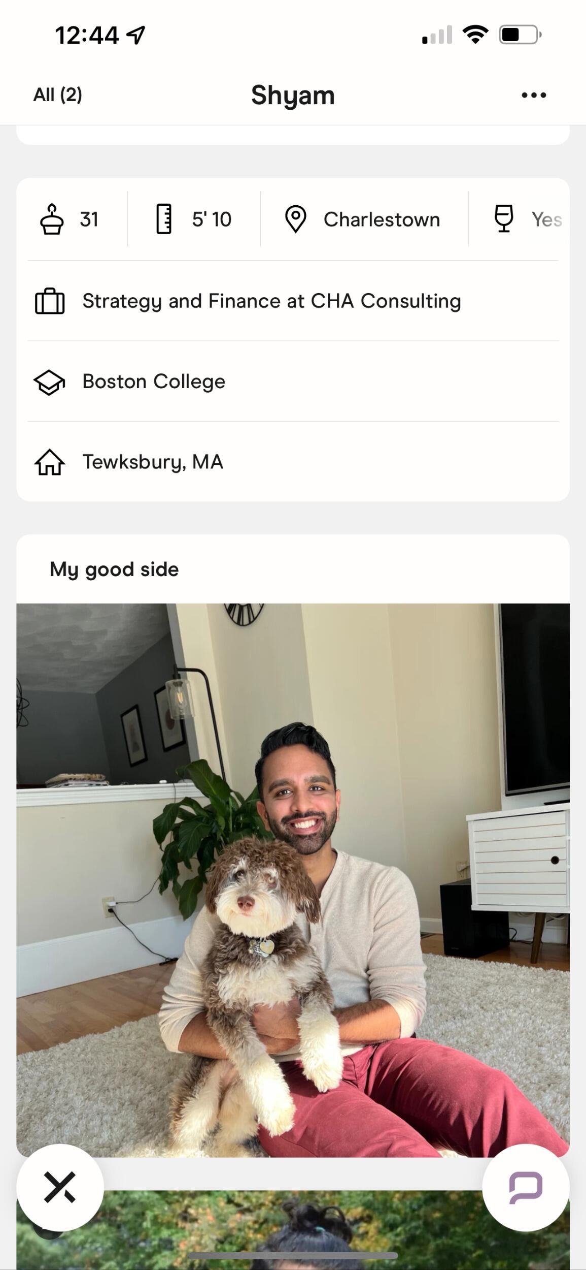 Match made (on the apps)! She swiped right on a funny guy named Shyam with kind eyes, a charming smile, and a Boston zip code.
