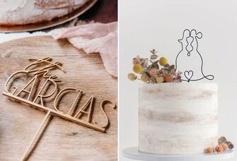 Two wedding cake topper ideas
