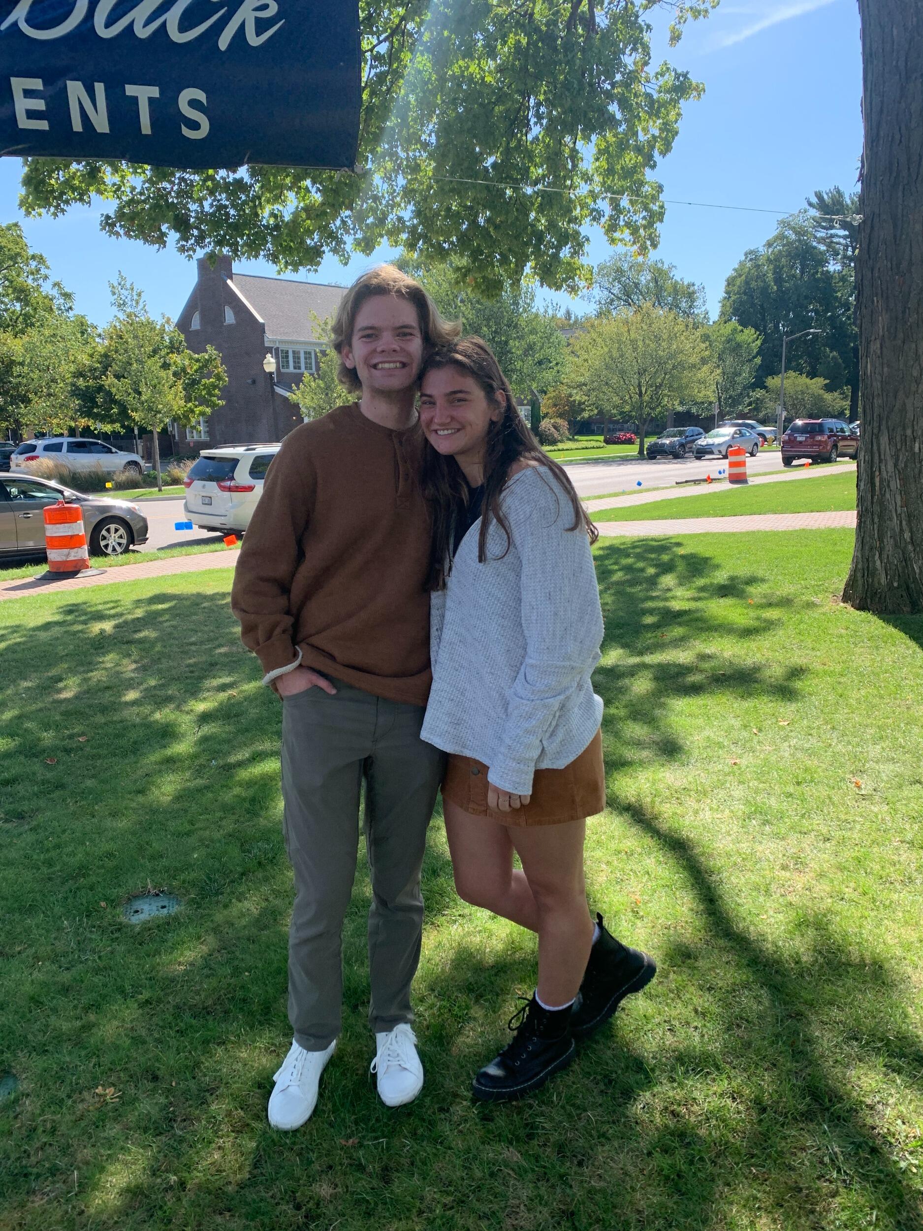 Our first regular picture together after church at Pillar in late September. Our outfits were matching, so we had to take a picture! We are still just friends though.