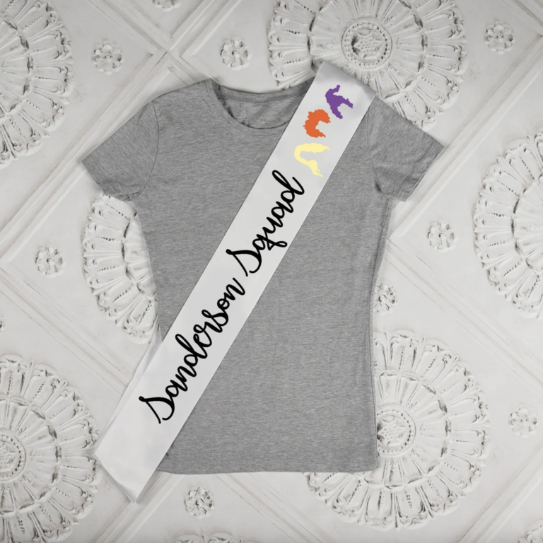 'Sanderson Squad' custom bachelorette party sash 