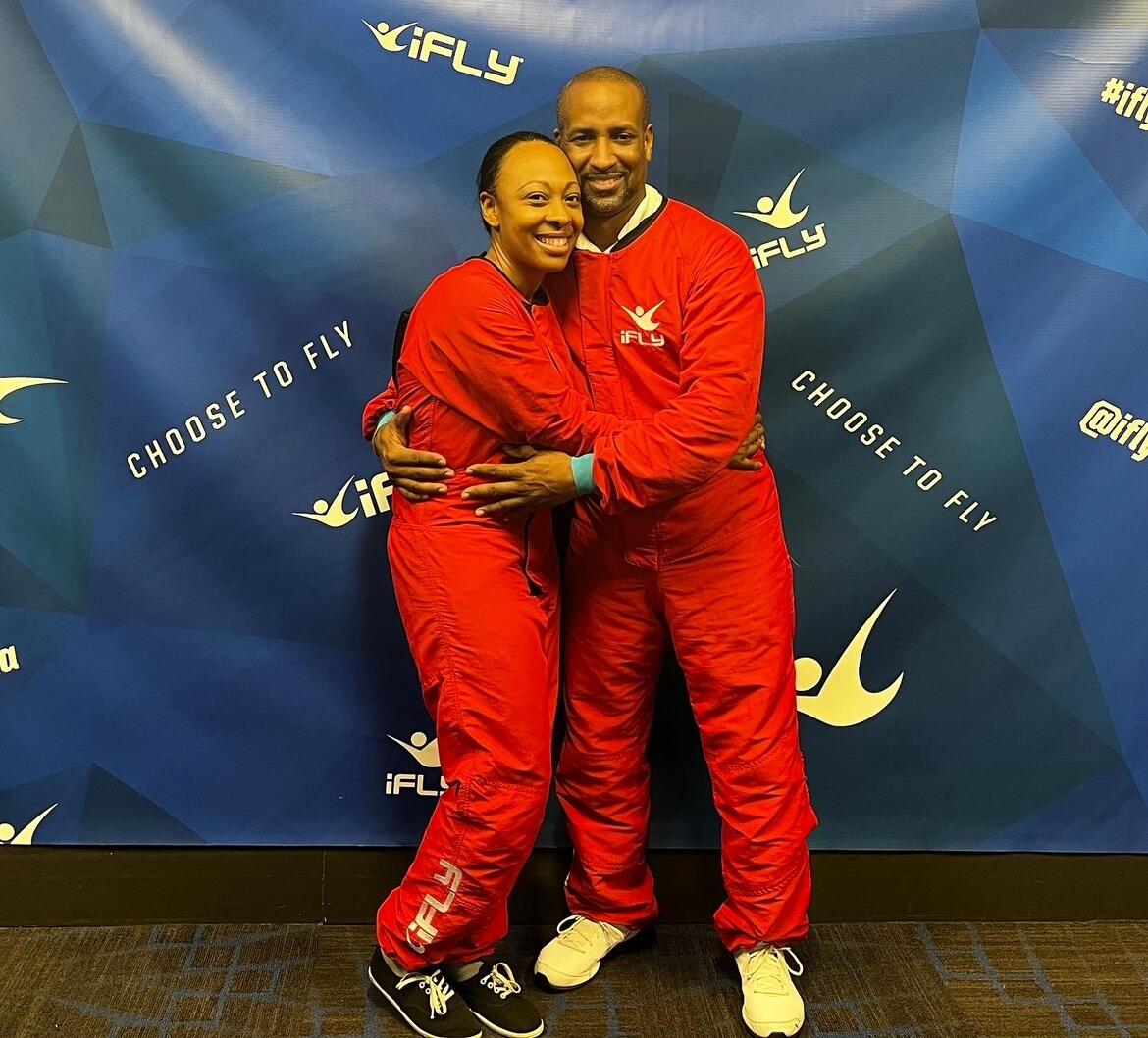 Indoor skydiving. 