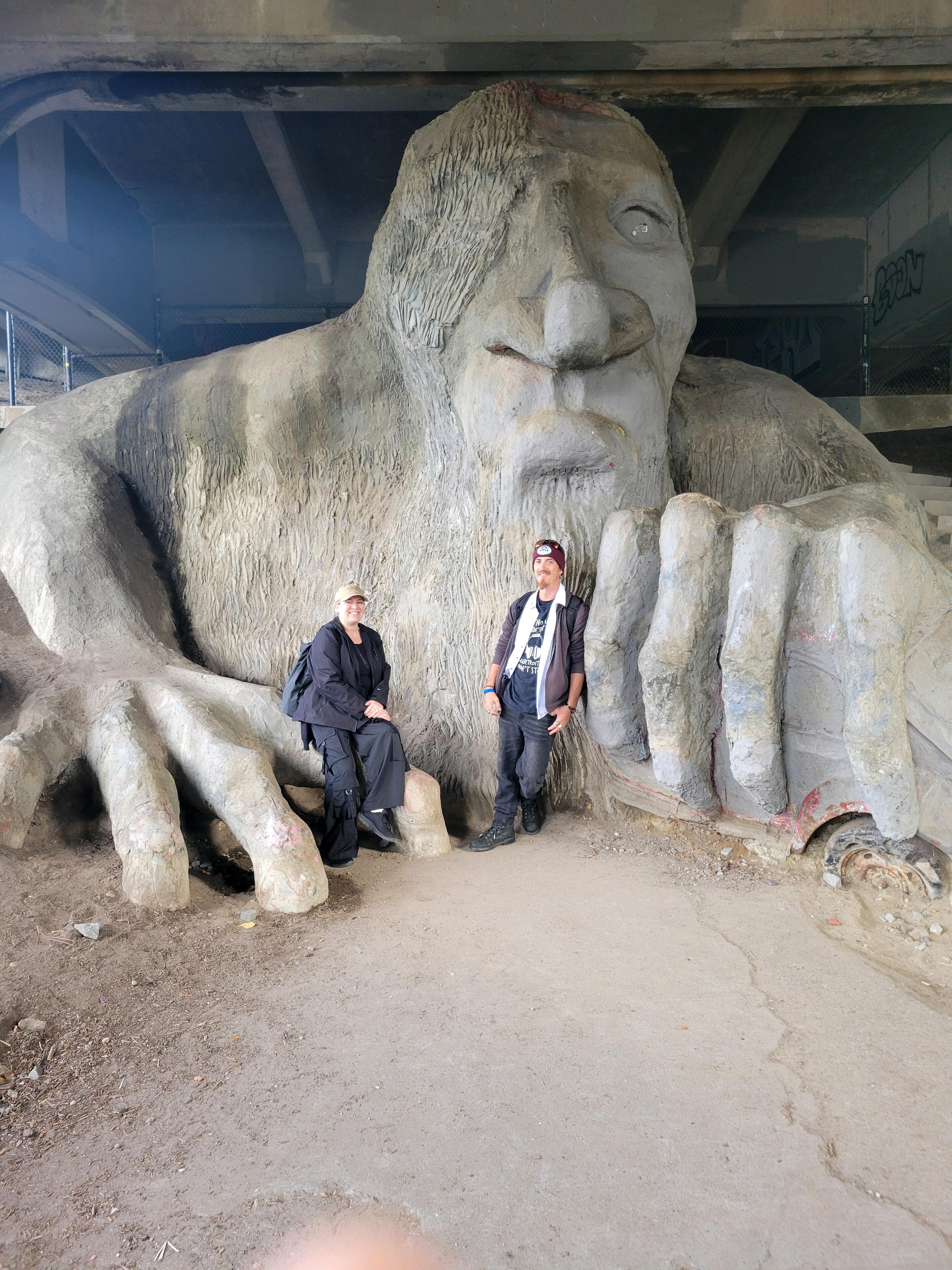 Hanging out with a troll under a bridge🧌📍Seattle, Washington