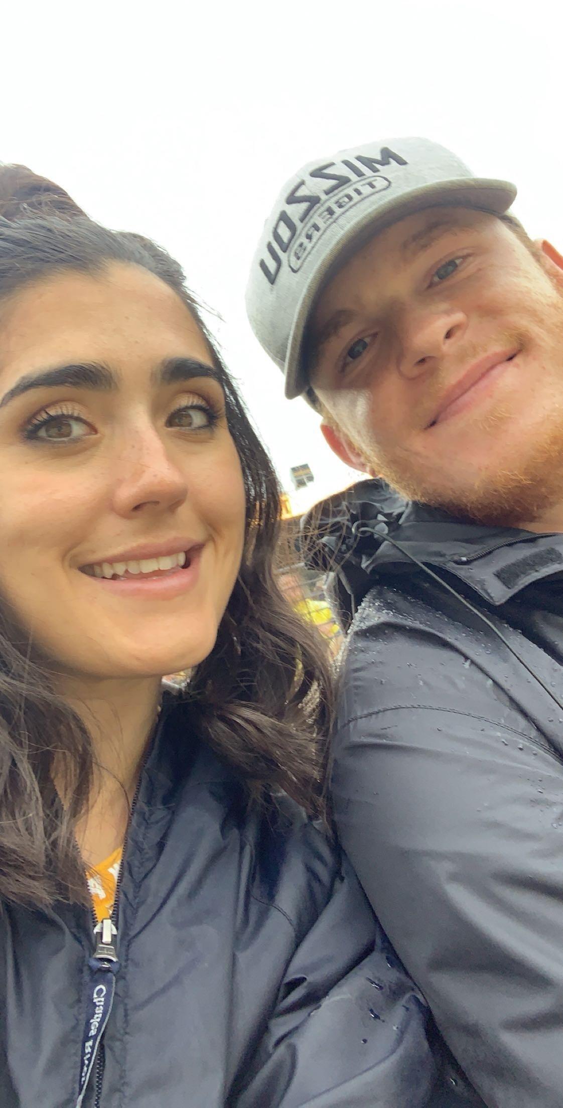 Jacob and Kassidy went to a few MU Tiger football games together. Jacob paid better attention than Kassidy did. ((Jacob used this photo for Clue #4 on the Easter Egg hunt leading to his proposal.)