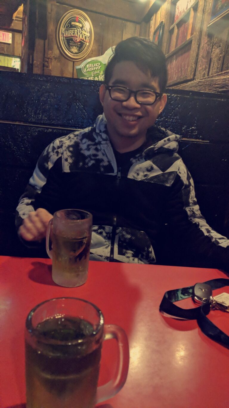 One of our first dates at the Loft getting hulks together. Yes, Yang-Yang is 21 here!