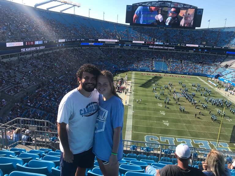 UNC vs USC. Heels won! Junior year.