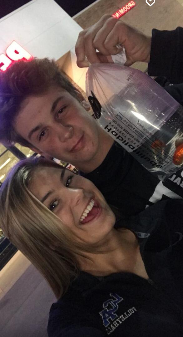 Cameron had asked to go on a date several times but got turned down three times. Finally, the first date was dinner at Taco Bell and then PetSmart to buy a fish for Cameron's fish tank. 