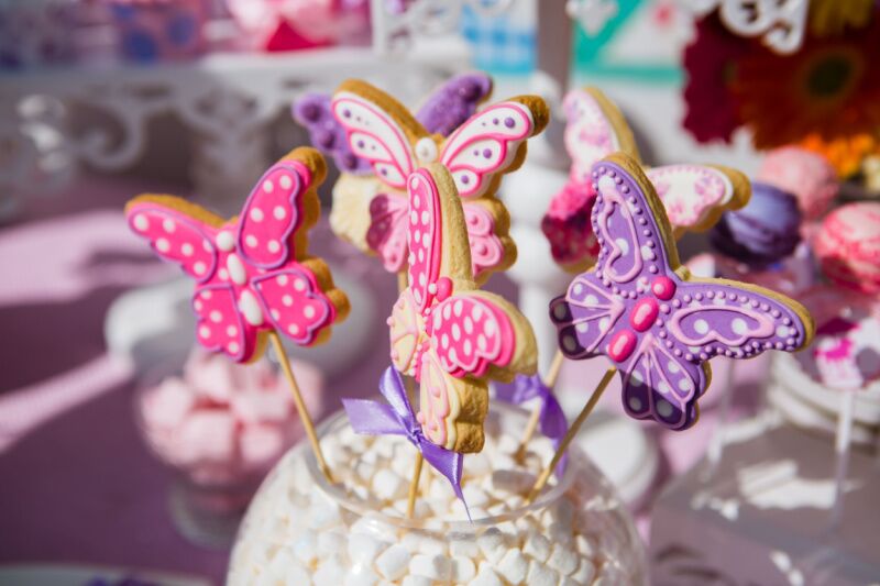 Butterfly cookies butterfly themed 1st birthday party ideas