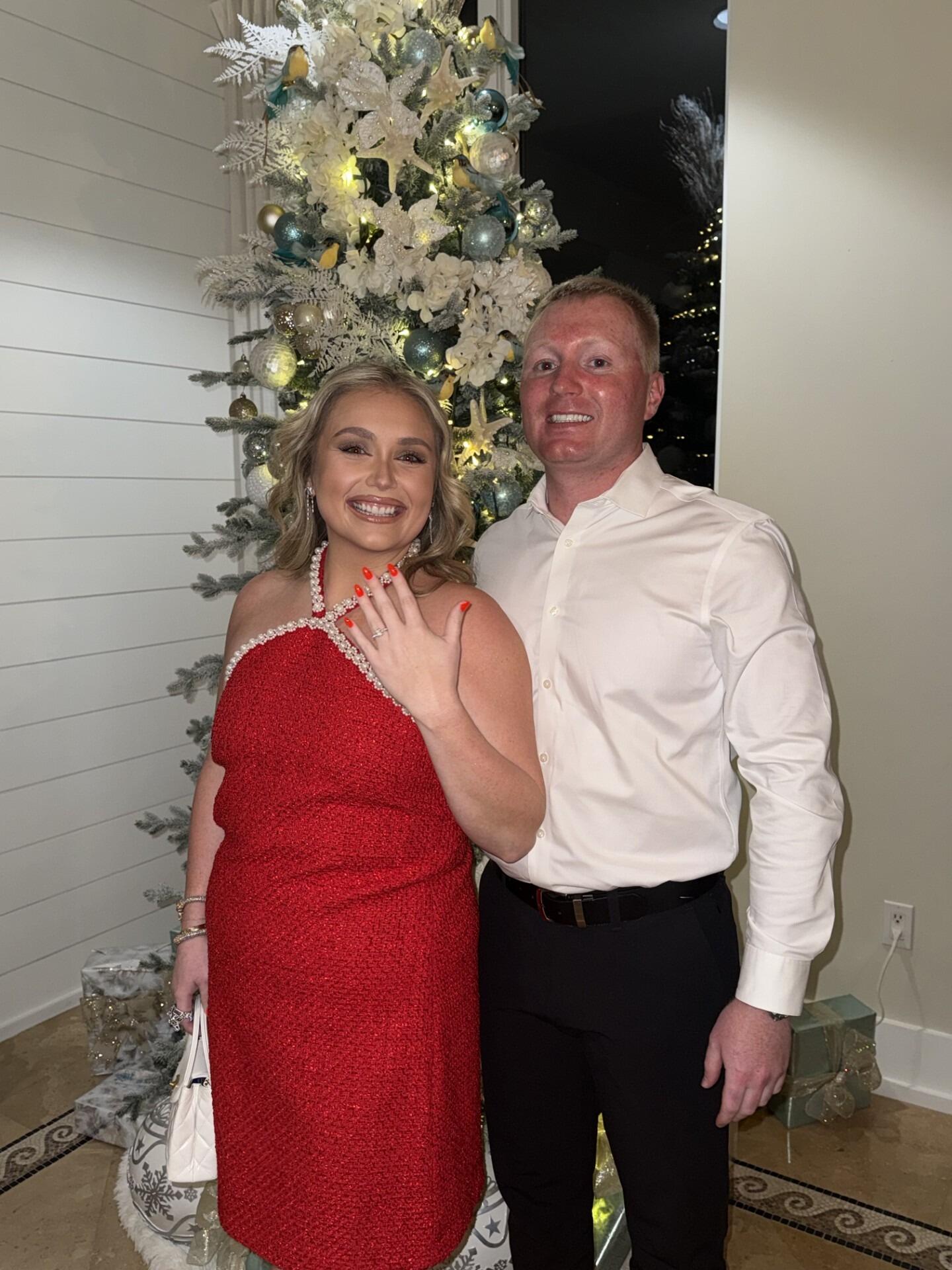 After 4 years, Will popped the question! Taylor had been waiting for this day for over 2 years. She had no clue that day Will was going to get down on one knee. They were in Destin. FL celebrating New Years like they do every year. During pictures before dinner, Will got down on one knee & asked Taylor to marry him. She, of course, said YES! 