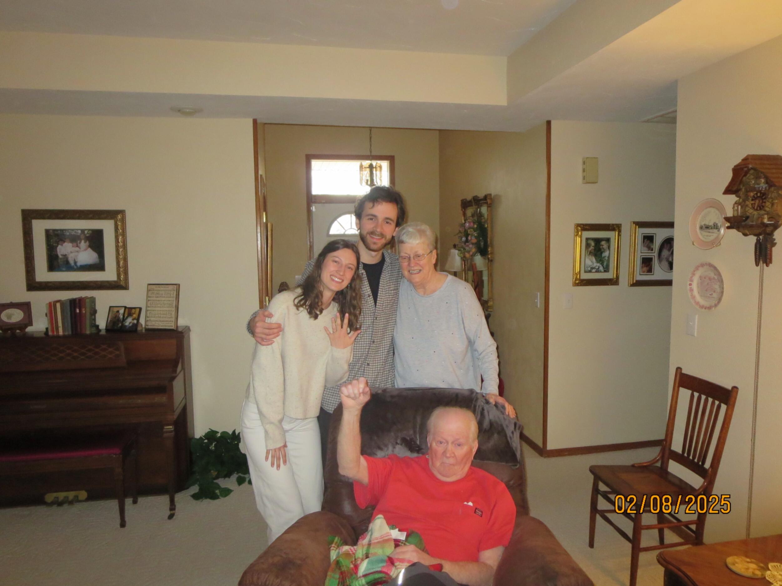 VISITED OUR FAMILY MEMBERS TO TELL THEM OF THE NEWS THE NEXT DAY!
