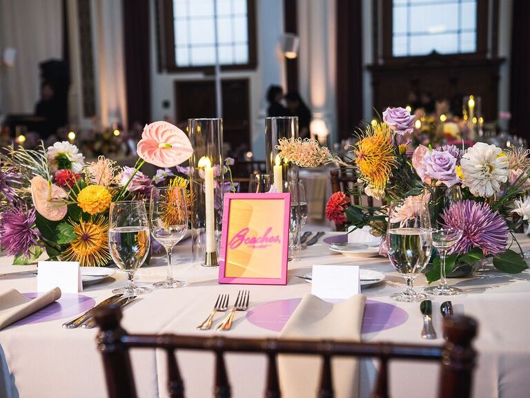 Colorful tropical florals