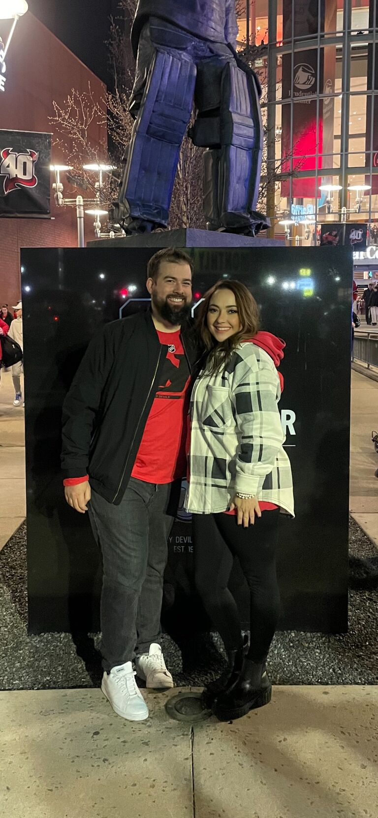 one of our many fun date nights at one of our favorite places to go: the Prudential Center ! Lets Go Devils ! 