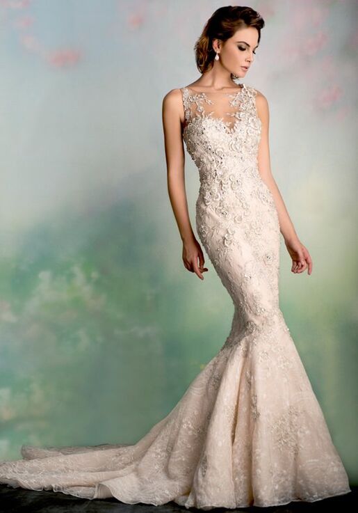 Amazing Ysa Makino Feather Wedding Dress in the world Check it out now 