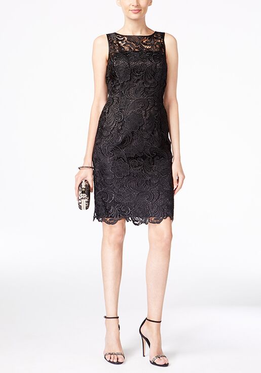 adrianna papell lace overlay sheath dress