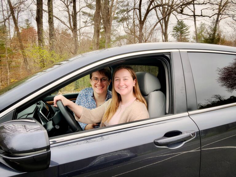 Driving around after picking up Bailey's first ever car (I never thought I would get engaged before getting a car!).