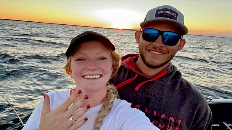 The proposal- on a fishing, weekend getaway to Leech Lake!