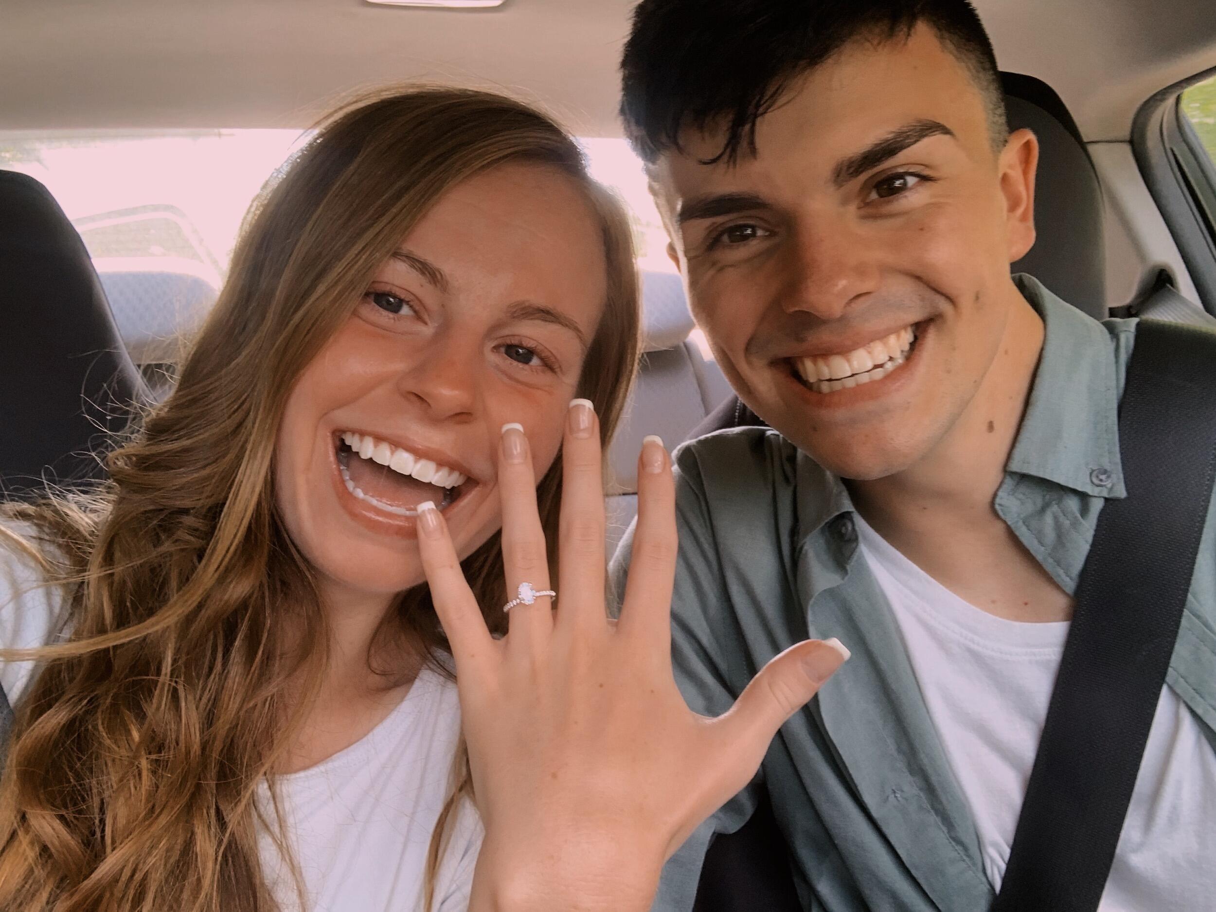 The day Andrew asked Elayna to be his wife. 