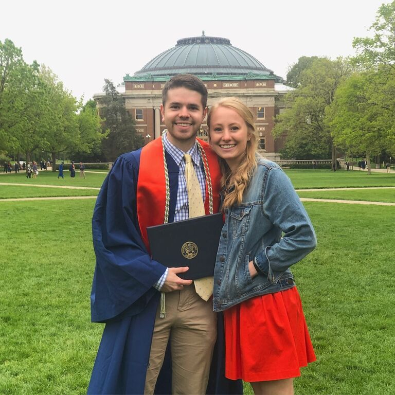 She supported him as he graduated