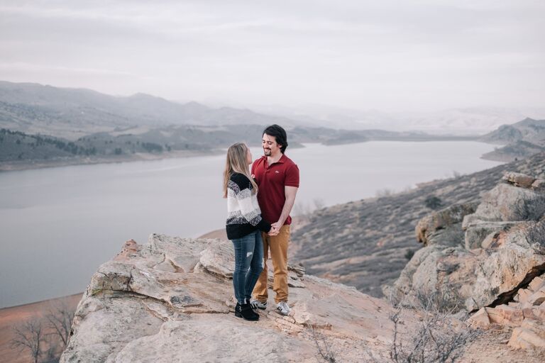 Chad surprised Hailey with a photo session at Horsetooth Reservoir one holiday season.
