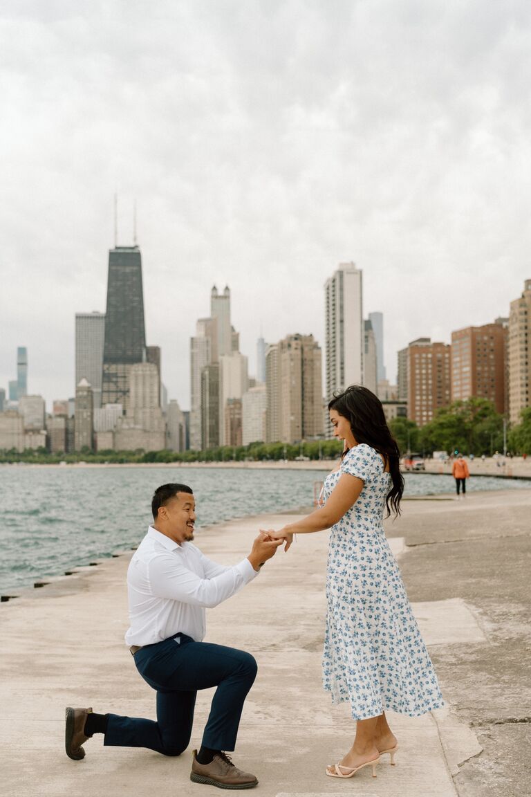 Got engaged in Chicago on our 10th meeting anniversary