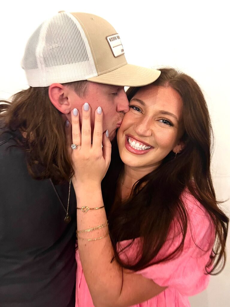 Tyler surprised Casey with an engagement party with friends and family from all over