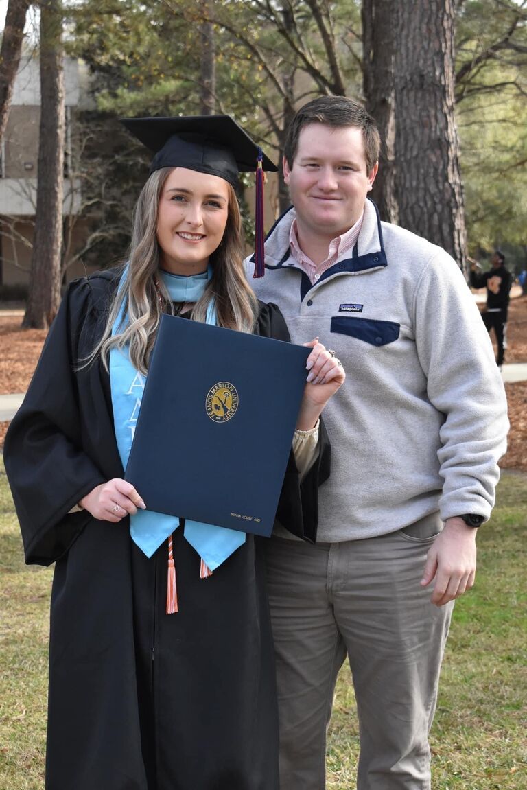 My graduation from Francis Marion