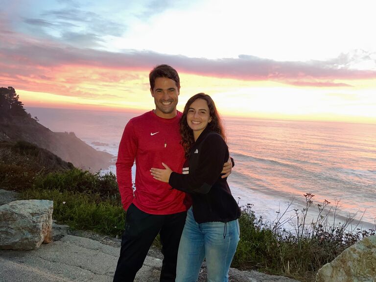 We danced to this beautiful sunset near Big Sur! We started "officially" dating sometime around here?