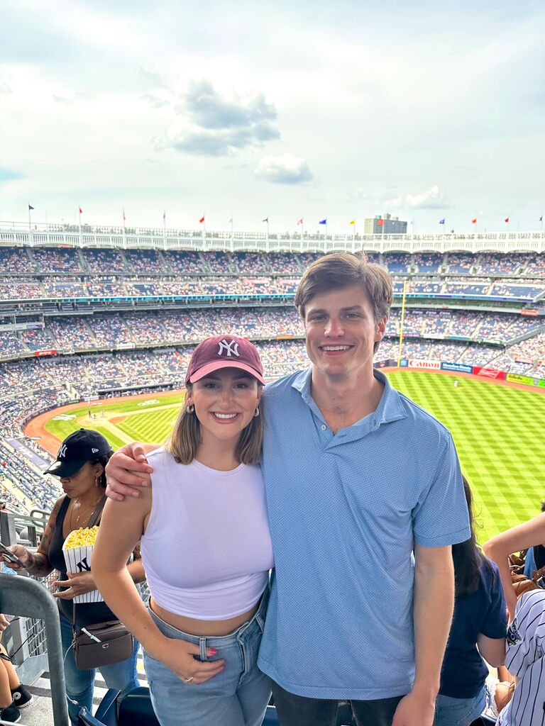 Yankee game & long distance began due to my travel nursing contract