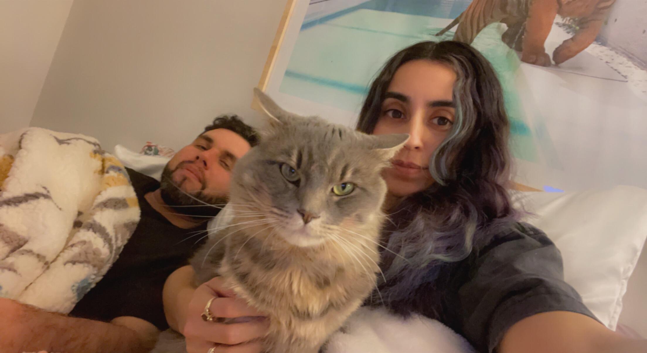 With our baby Moose.