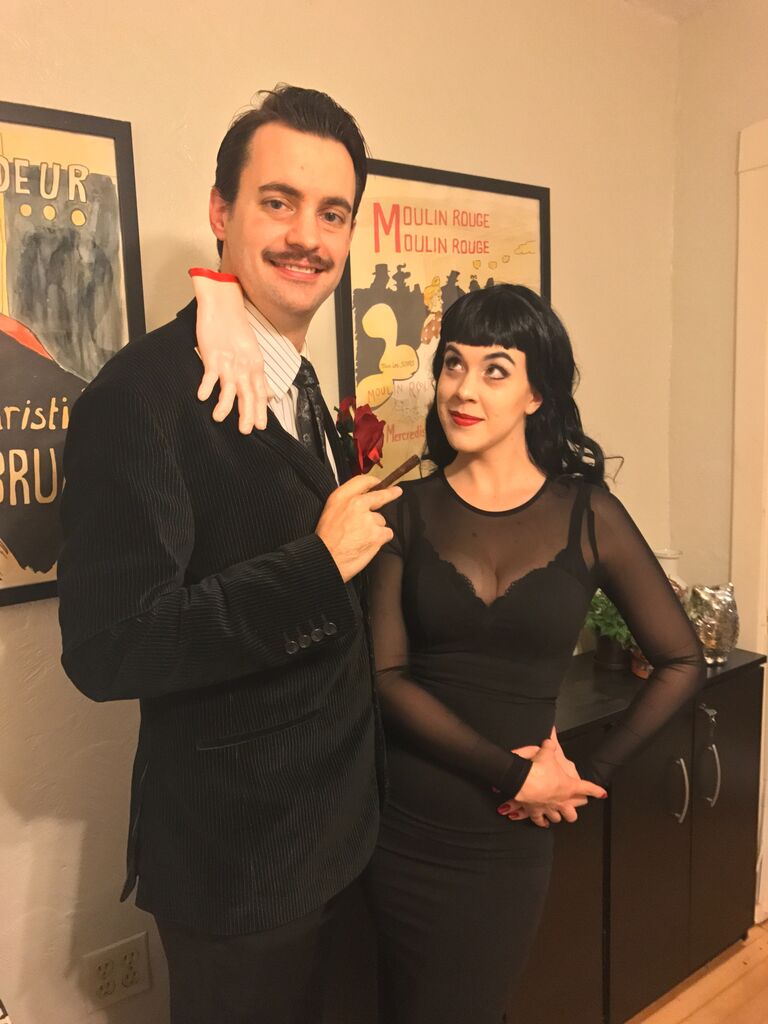 Over the years we've come to be known for going all-out with our couple's costumes on Halloween. We started with a classic-- Gomez and Morticia Addams!