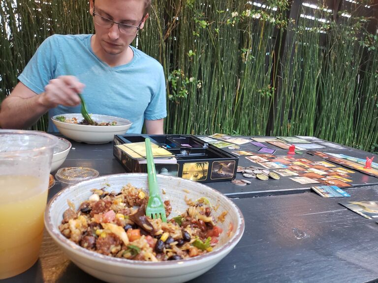 Yes, we take board games everywhere even to restaurants!
