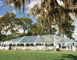 Tent from Fiesta Solutions Party Rental at wedding reception