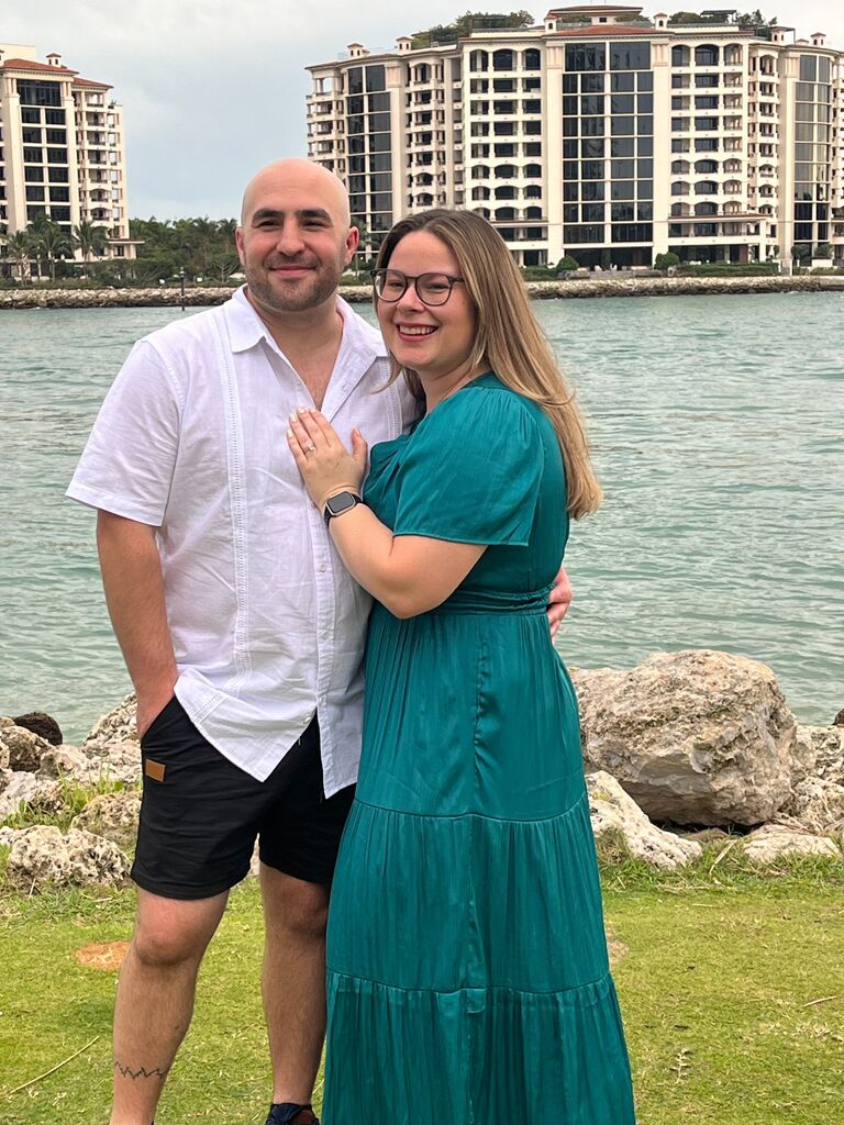 Engaged! Brandon proposed on his 30th birthday at South Pointe Park