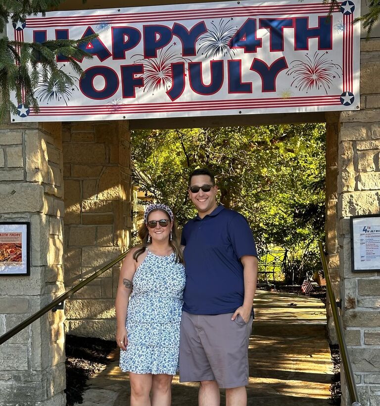 Kelsey & Brian's first 4th of July spent together.